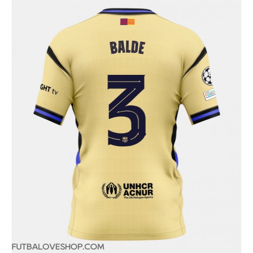 Dres Barcelona Alejandro Balde #3 Preč 2025-26 Krátky Rukáv